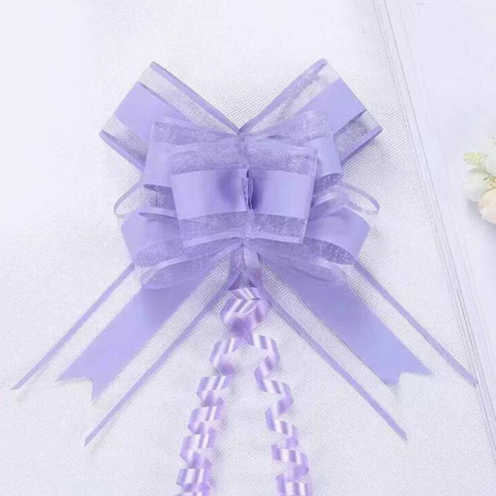 50Pcs Multicolor Pull Bow Flower Small Ribbon Wedding Birthday Party Gift Decor