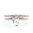 thumbnail image 1 of Gorgeous Minimalist 1.65 Carat Pear Cut Classic Diamond Moissanite Engagement Ring, Wedding Ring, One Matching Band in 925 Sterling Silver With 18k Rose Gold Plating, Gift For Her, Promise Ring, 1 of 3
