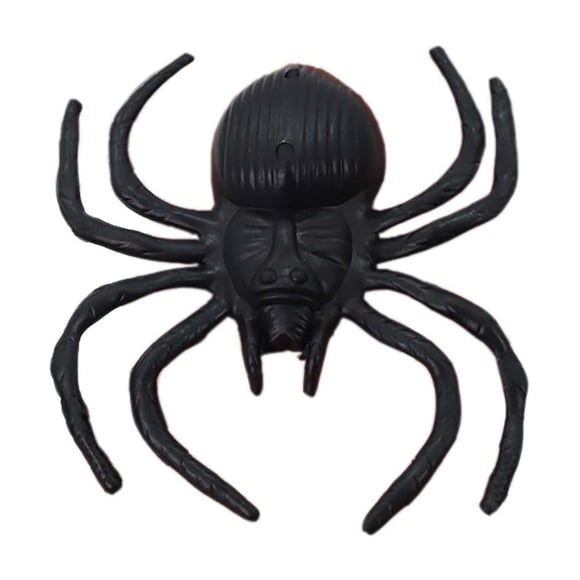 Zhourta Simulation Araignée Noire Halloween Parodie Scène d'Insectes Accessoires Modèle Fausses Araignées Décoration d'Araignée Halloween Ornements