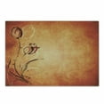 thumbnail image 1 of Antique Cutting Board, Vintage Aged Background the Silhouette of Rose Bloom Digital Image, Decorative Tempered Glass Cutting and Serving Board, Small Size, Orange Mustard Maroon, by Ambesonne, 1 of 1