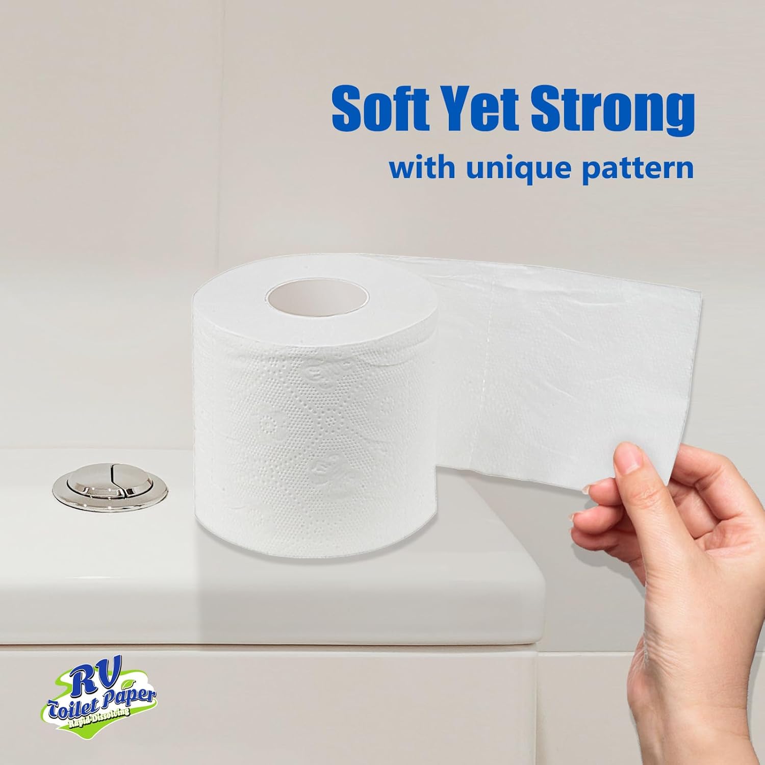 RV Toilet Paper - 12 Rolls, Rapid Dissolve, Septic Safe, Travel Toilet Tissue for RVs, Boats, Marine, Camper Accessories- 3 Ply, 290 Sheets