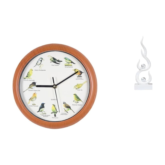 Reloj De Pared Con Llama Melódica, Escultura Decorativa De Pájaro Y Fuego, Figura De Resina, Reloj De Arte Moderno Para El Hogar, La Cocina, La Oficina, Estantería, Decoración, Regalo