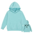 thumbnail image 4 of Byoo Toddler Girls Hoodie Kids Solid Casual Hooded Sweatshirt Long Sleeve Pullover Top, 4 of 4