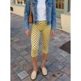 thumbnail image 3 of LMLYSoH Women’s Capri Pants Leggings Dots Print/Solid Color Low Waist Cropped Pants, 3 of 8