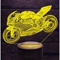 thumbnail image 4 of YSTIAN 3D Motorcycle Night Light led Lamp Illusion 7 Color Changing Table Desk Decoration Lamps Birthday Gift Acrylic Base USB Cable Toy, 4 of 5