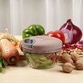 thumbnail image 4 of Mini picadora de ajo y cebolla, procesador de alimentos manual, cortador de verduras de velocidad portátil para verduras, jengibre, frutas, nueces, hierbas, etc., 4 of 5