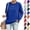 Blue, variant on CrewNeck Sweatshirts Long Sleeve Shirts Tops for Women | 2026 Fall Fashion,Lightweight Comfortable,Loose Fit,Crew Neck,Casual Basic Pullover Pink 3XL
