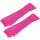 thumbnail image 2 of Zhuge Guantes de rejilla sin dedos para mujer, guantes largos hasta el codo, guantes de rejilla huecos para actuaciones punk, rosa fuerte, 2 of 2