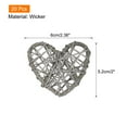 thumbnail image 2 of Uxcell 20Pcs Heart Shaped Rattan Ball Vase Filler Natural Rattan for Wedding Home Decoration Light Grey 2.36 in, 2 of 5