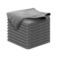 thumbnail image 3 of 10 paños de limpieza de microfibra, paño de cocina, paño lavable para limpiar ventanas, para cocina, menaje, hogar, lavar platos, coche. Gris, 3 of 8