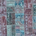 thumbnail image 1 of Ahgly Company Indoor Square Patchwork Light Blue Transitional Area Rugs, 3' Square, 1 of 4