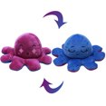 thumbnail image 1 of Jouet en Peluche Pieuvre Réversible Expression Double Face Poupée Pieuvre Mignonne (Violet Bleu, 8 Pouces), 1 of 23