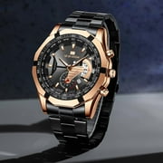 VAVA VOOM Multifunctional Luminous Sports Watch Fashion Top Stainless Steel Strap Calendar High Quality Quartz Elite For Men Wrist Watches