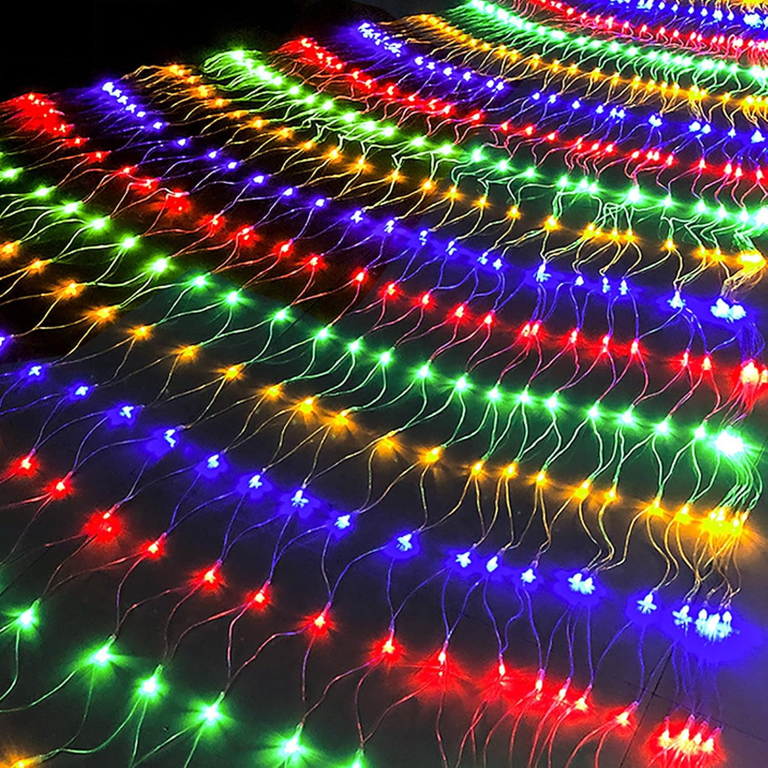 Garden Net Lights Battery Operated 2x3M 192LED Waterproof Net Mesh String Lights 8 Modes Fairy Lights for Indoor Outdoor Christmas Tree Bush Garden Backyard Décor
