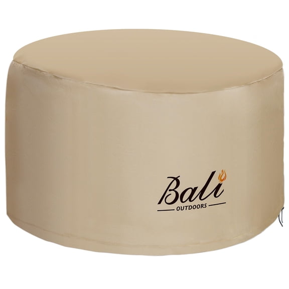 BALI OUTDOORS Round Fire Pit Covers Waterproof and Weather Resistant PVC Material, 48"D 26"H, Brown