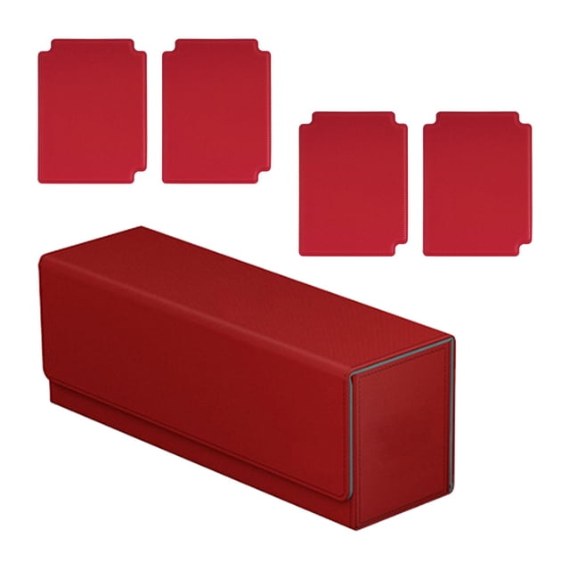 Caja de baraja de cartas coleccionables Zulema contenedor para 400 tarjetas rojo