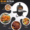 thumbnail image 4 of Laicejoy Outdoor Pizza Oven Wood Fired Pizza Oven with 600D Oxford Fabric Cover，Thermometer & Protective Cover, Outside Camping Party, 4 of 8