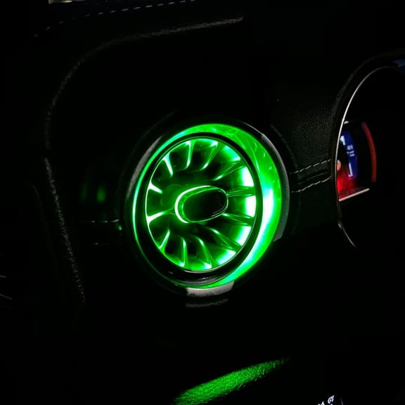 AMERICAN MODIFIED Turbo Air AC Vent W/ Ambient Light for 18  Jeep Wrangler JL Gladiator JT