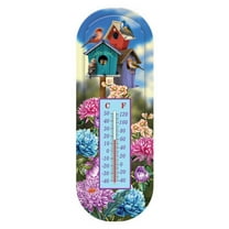 Briarwood Lane Colorful Birdhouses Metal Thermometer
