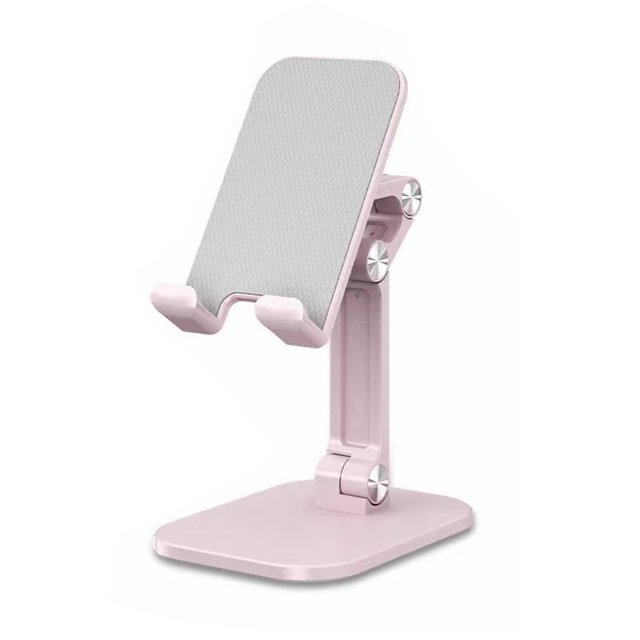 TFixol Support de Téléphone et Tablette Pliable Réglable avec Design Ergonomique - Rose, Rangement Compact, Base Antidérapante, Compatible avec iPhone et iPad