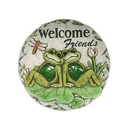 Comfy Hour Farmhouse Collection 10" Two Frogs, Garden Stepping Stone, Concrete
