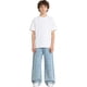 thumbnail image 4 of Pantalones vaqueros largos para niño/niña, de color liso, largos, holgados, de cintura alta, rectos, anchos, casuales, para adolescentes y niñas., 4 of 6