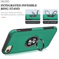 thumbnail image 6 of Case for iPhone 7 Plus iPhone 8 Plus,Dual Layer Hard Military Case with 360 Degree Ring Stand Silicone Bumper Shockproof Protective Case (Camera Protection) Magnetic Car Holder Cover-Green, 6 of 14