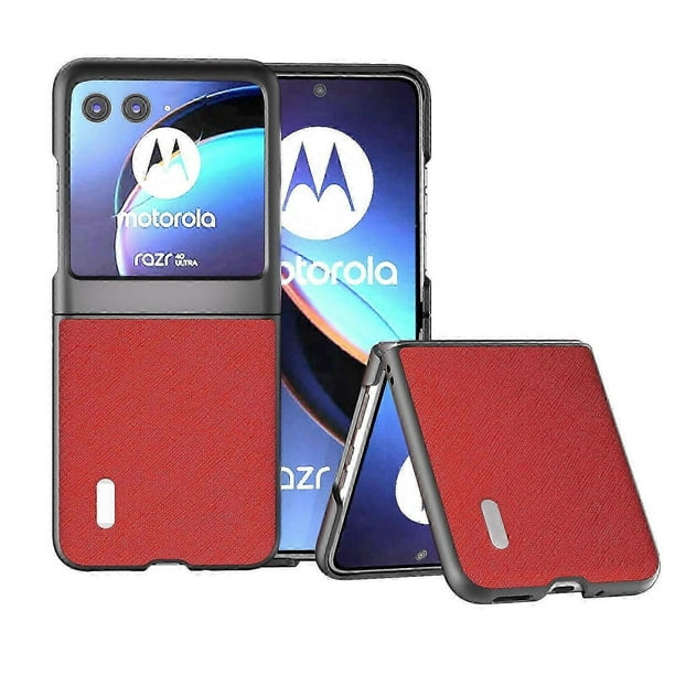 Leather Case For Motorola Razr 40 Ultra, Slim Thin PU Leather Protective Cover Case for Motorola Moto Razr+ 2023