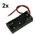 thumbnail image 2 of 2x 2-AAA Slots Battery Spring Clip 3V Holder Case Plastic Storage Box + Wires, 2 of 12