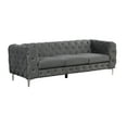 thumbnail image 3 of Capri 2- Pieces Button Tufted Gray Velvet Fabric Living room Set - 1 Sofa and 1 Loveseat, 3 of 8