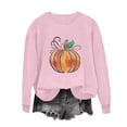 thumbnail image 4 of Qingpeng Womens Halloween Sweatshirt Crew Neck Fashion Cute Long Sleeve Fleece Crewneck Sweatshirt for Holiday Wear, 4 of 6