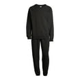 thumbnail image 6 of Athletic Works Men's Fleece 2-Piece Crew Sweatshirt and Cinch Pants Set, up to Size 2XL, 6 of 6