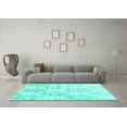 thumbnail image 3 of Ahgly Company Indoor Rectangle Abstract Turquoise Blue Contemporary Area Rugs, 7' x 10', 3 of 4