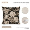 thumbnail image 4 of Decorations Pillow Covers Vintage Meadow Victorian Pillow Protector Black White Vintage Botanical Floral Toile Throw Pillow Cover for Living Room Bedroom 16"x16", 4 of 7