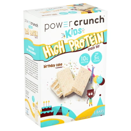 Power Crunch KIDS High Protein Birthday Cake Flavored Snack Bar 5.65 oz 5 count