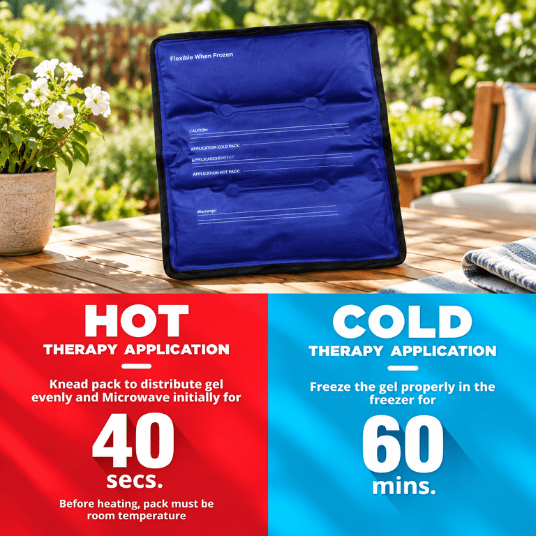 Ice For Injury Reusable Hot And Cold Ice Packs For Injuries - Large (no Straps ...