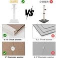 thumbnail image 6 of White 34 Inch Cat Scratching Post for Indoor Cats, Heavy Duty Tall Cotton Rope Cat Scratcher with Hanging Ball, Extra Large Climbing Post for Adult Cats, Sturdy Base, 6 of 10