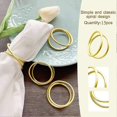 thumbnail image 4 of Napkin Rings Spiral Napkin Rings Holders Home Dining Table Setting,Napkin Rings Serviette Napkin Ho, 4 of 5