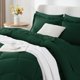 thumbnail image 3 of Set de edredón CozyLux King de microfibra verde esmeralda, 7 piezas, 3 of 8