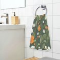 thumbnail image 3 of Yayeee 2 Pack Hand Towels for Bathroom 100% Cotton 16" x 28" Soft Absorbent Kitchen Towel, Green Flowers Pattern, 3 of 7