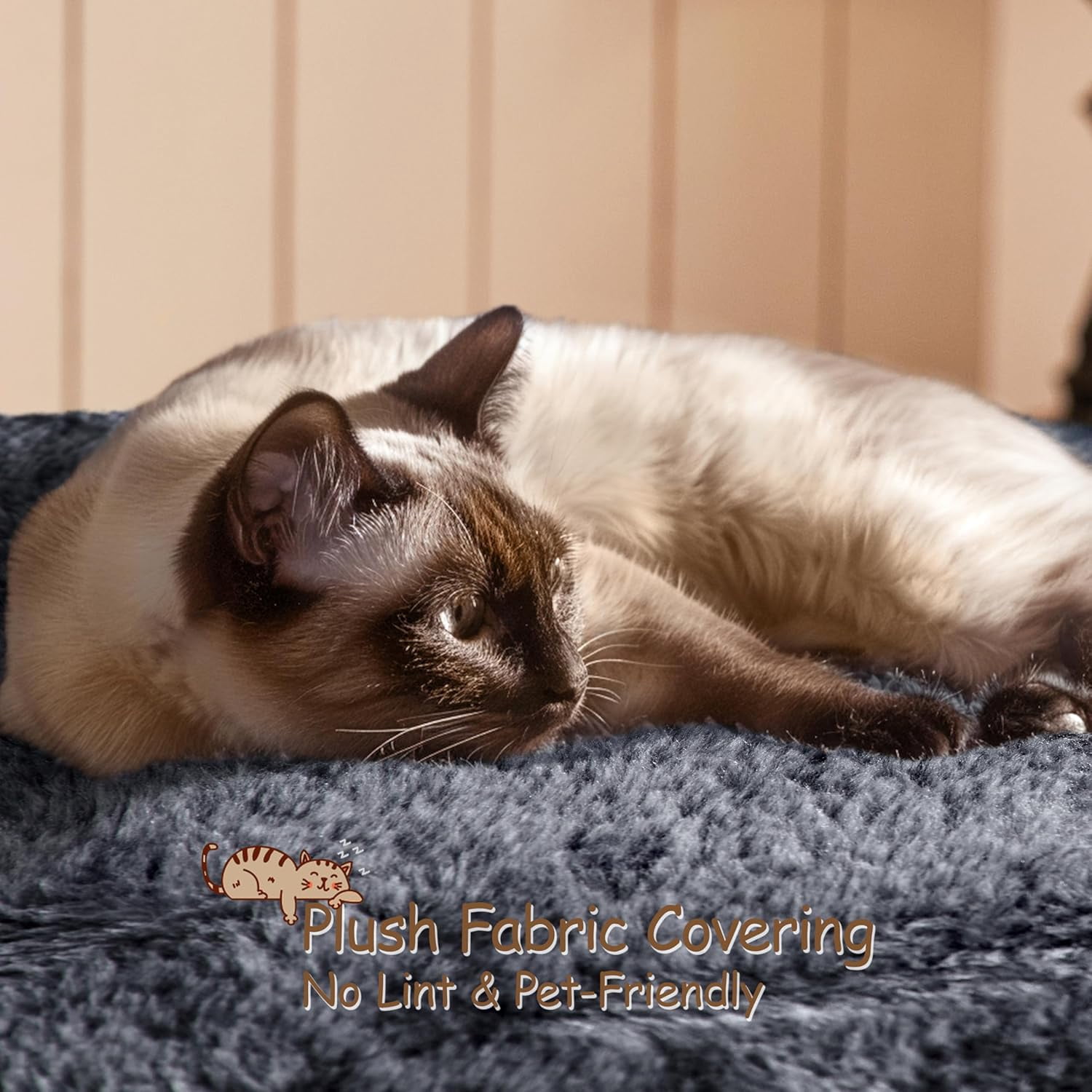 Librala  33.5in Cat Tree Tower for Indoor Cats w/2 Cozy Plush Condos, Oversized Perch & Sisal Scratching Posts, Stable Cat Stand House for Large Cats & Pets