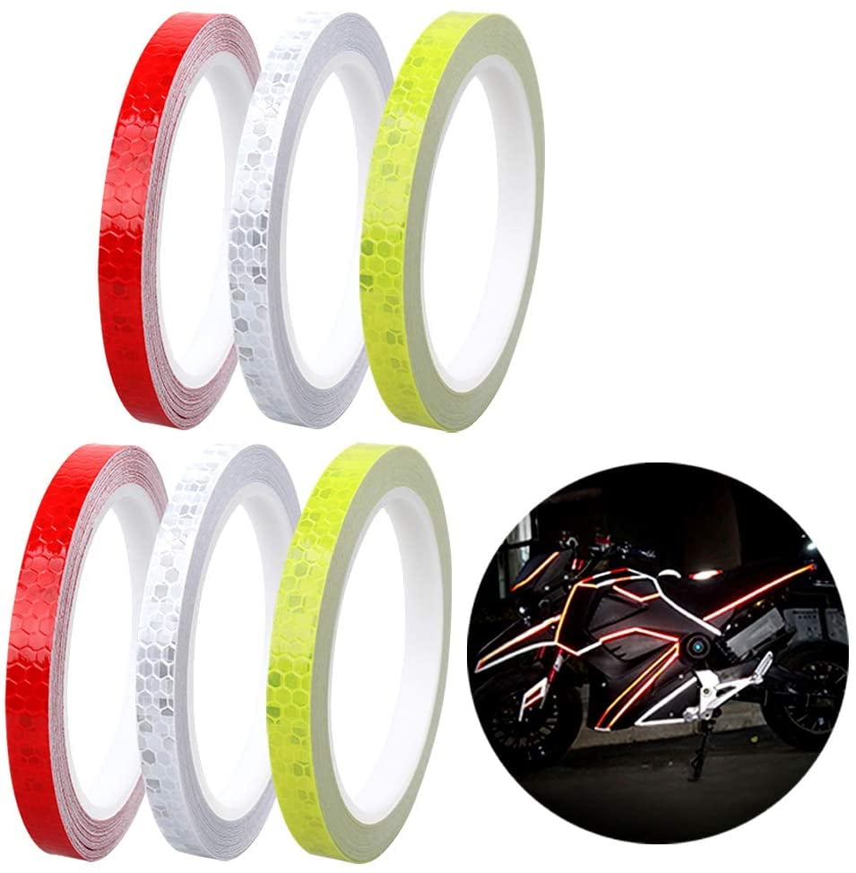 8M Roll Colorful Reflective Safety Self-Adhesive DIY Striping Tape Sticker Decal 