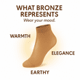 thumbnail image 2 of Women’s Sheer Ankle Socks 10 Pairs Transparent Nylon Mesh Hosiery Invisible Liner Socks - Bronze, 2 of 3
