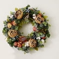 thumbnail image 1 of Corona de puerta hecha a mano, corona de pared, corona floral, corona de ratán, 1 of 5
