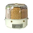 thumbnail image 1 of CNKOO Rice Storage Holder Large Capacity One Button Opening Rotating Damp-proof Anti Pest Good Sealing Division Design Grain Jar Kitchen Accessories, 1 of 12