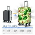 thumbnail image 6 of Fotbe Avocado Green Striped Luggage Cover Protector,Suitcase Protector,Scratch and Dirt Resistant,Fits 18-32 Inch Luggage-Large, 6 of 9
