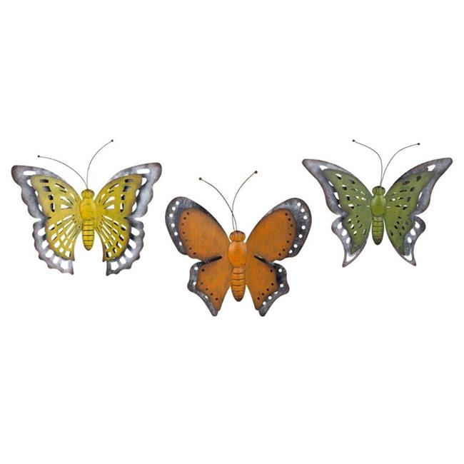 Butterfly (Set of 3) 13.25"L, 13.75"L, 14.5"L Metal