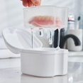 thumbnail image 4 of 3 Pcs Étui pour Dentier, Gobelet pour Dentier avec Passoire, Boîte de Bain pour Dentier, Boîte de Rangement pour Fausses Dents avec Panier Filet pour Voyage, 4 of 5