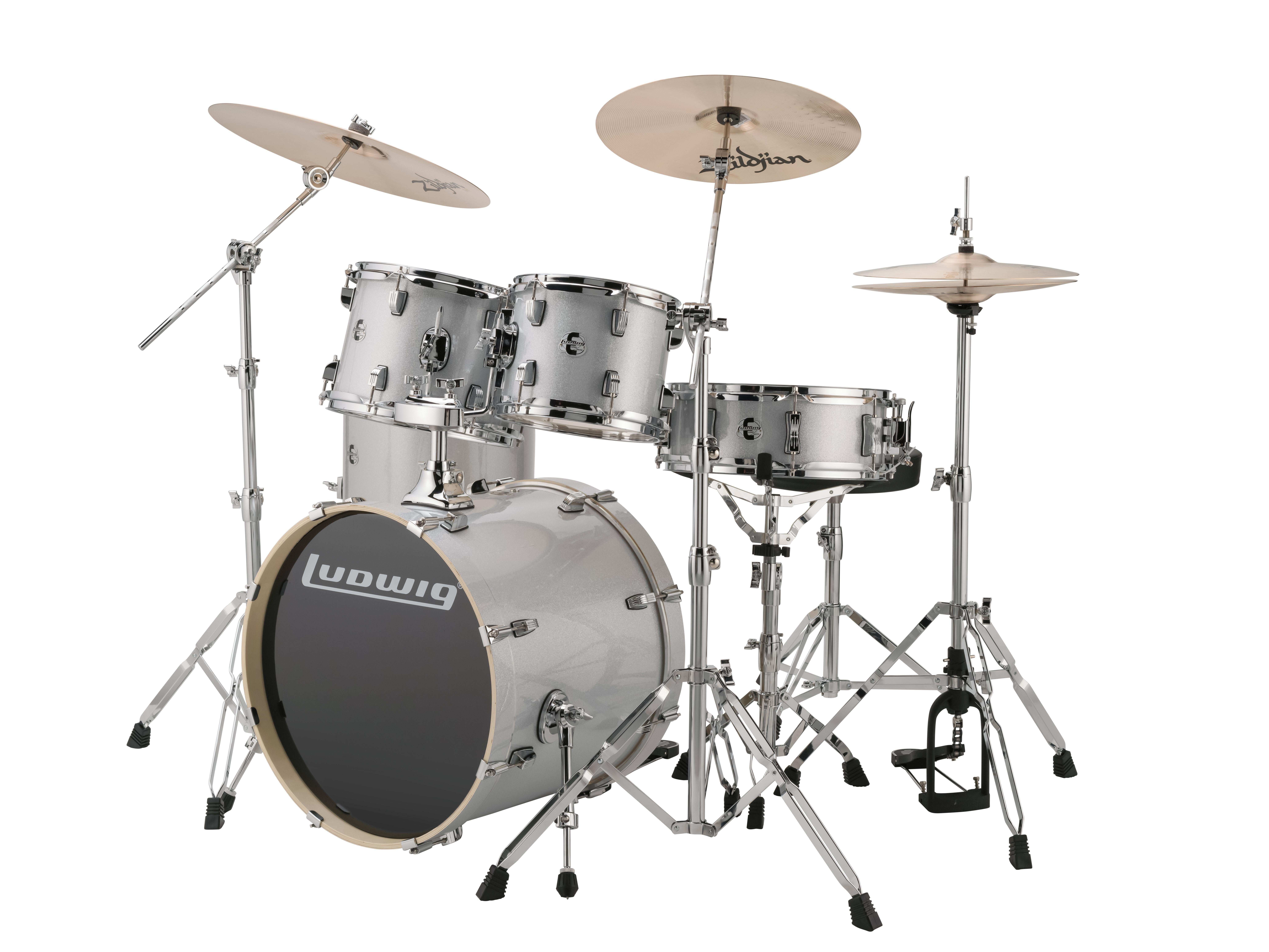 Ludwig LCEE20028 Element Evolution 5-Piece Drum Set - White