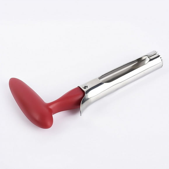 Vide-Pomme de Qualité Supérieure - Vide-Pomme Durable et Facile à Utiliser pour Poires, Poivrons, Fuji, Honeycrisp, Gala et Pink Lady - Gadgets de Cuisine en Acier Inoxydable Vide-Pomme - Rouge